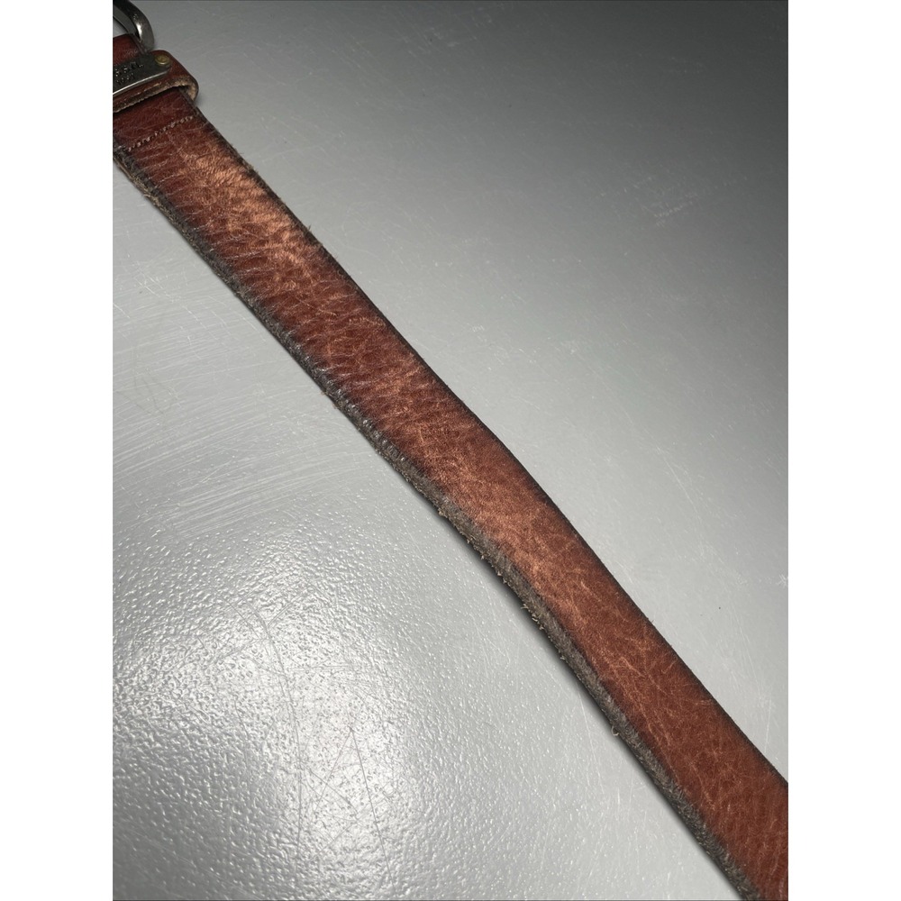 Vintage Fossil Leather Belt Brown Distress Leather Medium - Picture 4 of 15